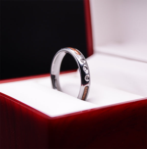 Forest Spark Diamond Wood Ring