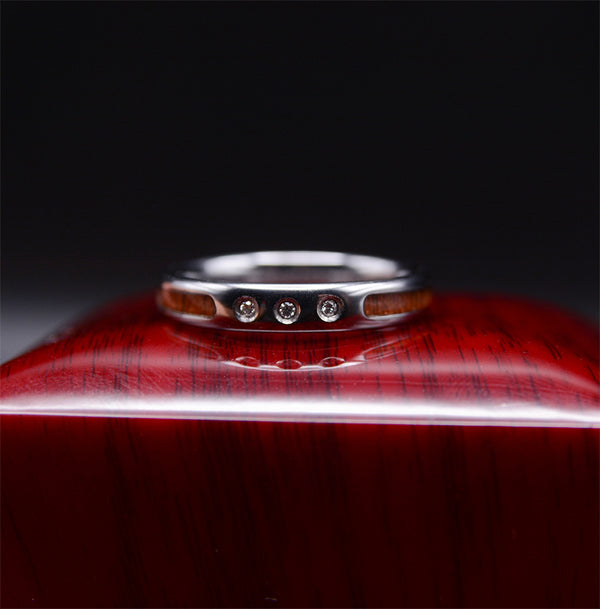 Forest Spark Diamond Wood Ring