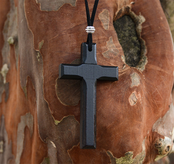 Rustic Elegance: Handmade Vintage Leather Cord Cross Necklace for Men and Women