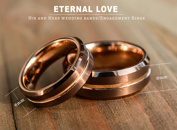 His and Hers wedding bands-Engagement Rings