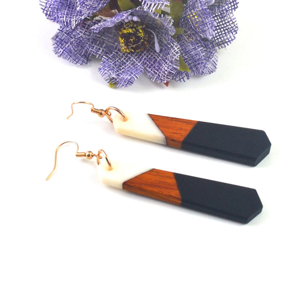 UD Matchstick Wood Earrings Reclaimed Wood Gift for Her