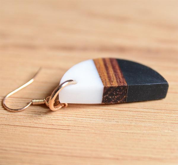 UD Women's Color-block Unique Wooden Earrings