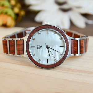 Tulip Wooden Watch For Women