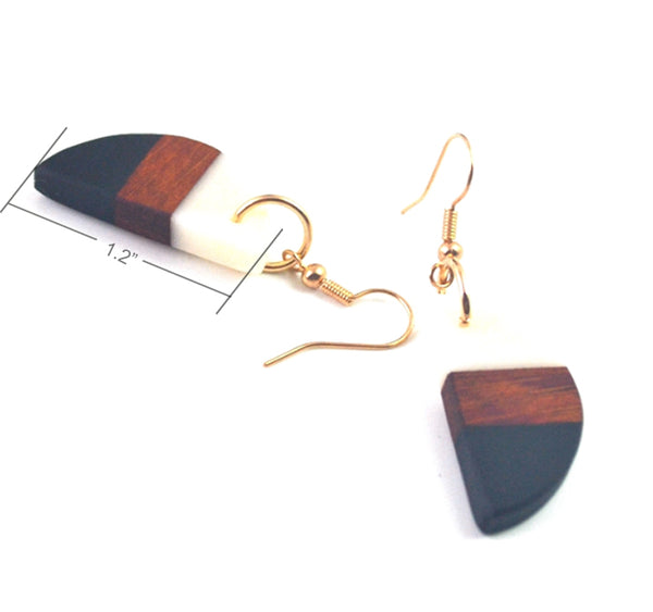 UD Women's Color-block Unique Wooden Earrings