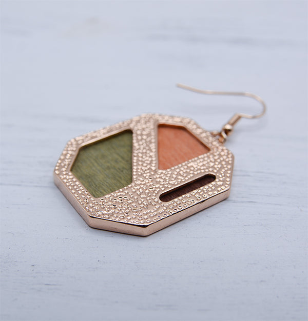 Geometric Wooden Earrings: Minimalist Style Statements for Women