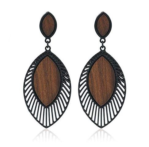 Wooden Earrings for Women - Statement Earrings for Women wood Boho Fashion