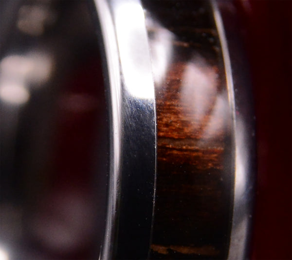 6mm Tungsten Wood Band with Purple heart Inlay